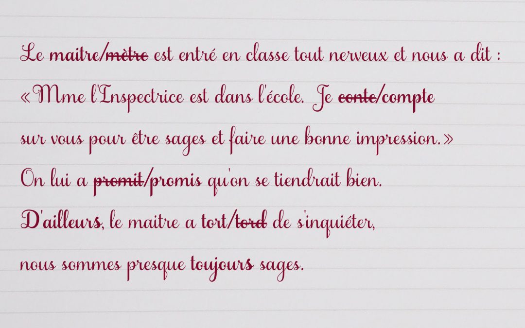[Dictée et Conférence] Dictée en orthographe rectifiée et conférence sur la langue d&rsquo;aujourd’hui