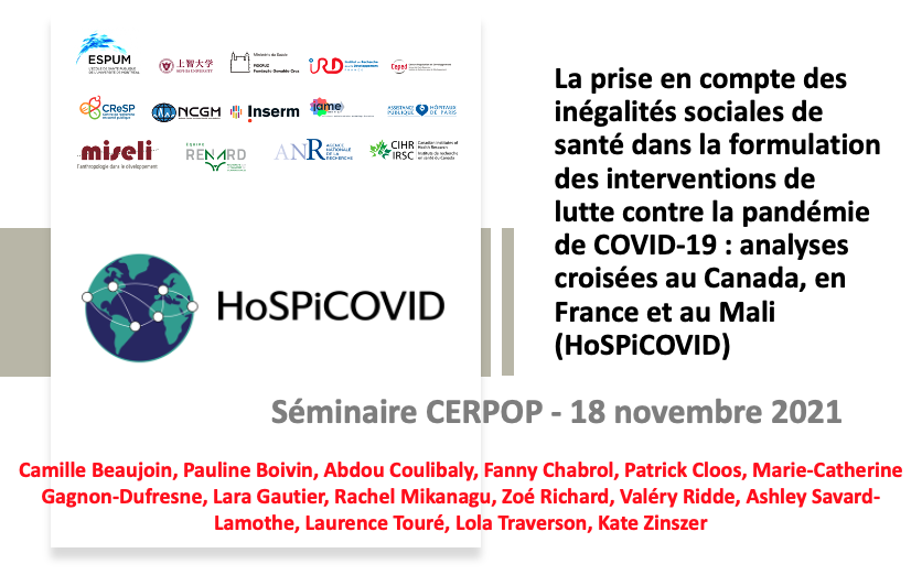 Séminaire CERPOP 2021